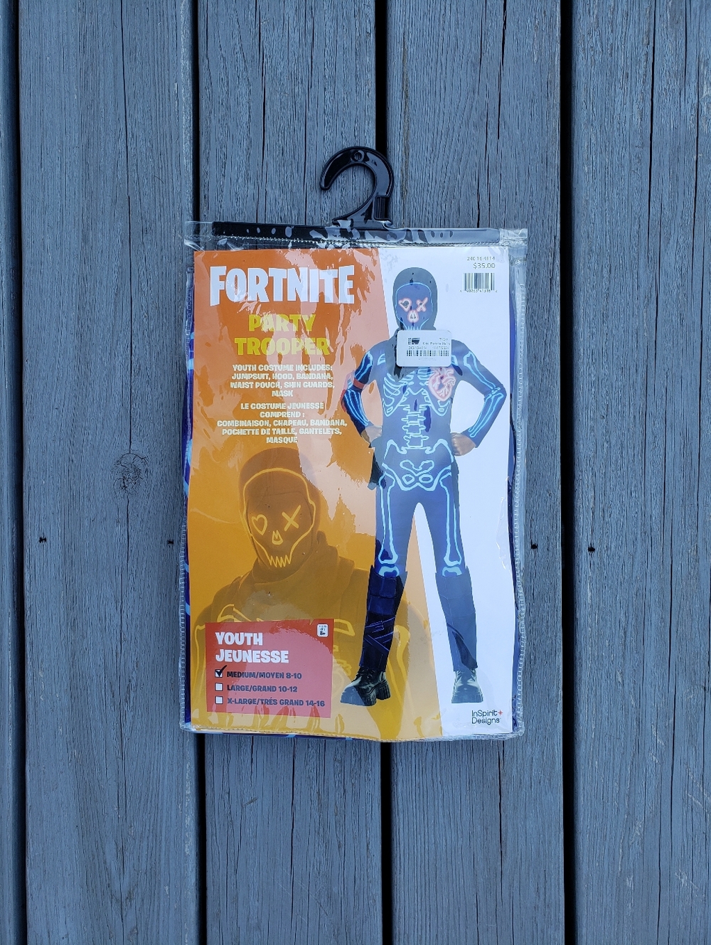 Fortnite Party Trooper Costume Size Medium 8-10